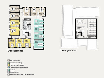Grundrisse Ober- und Kellergeschoss